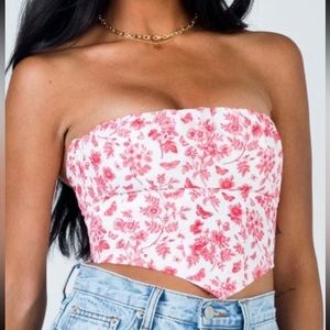 Princess Polly Juliette floral bustier corset tube top!